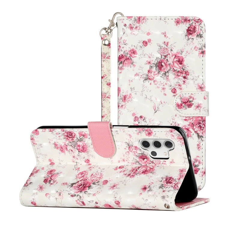For Samsung Galaxy A32 5G 3D Pattern Horizontal Flip PU Leather Case with Holder & Card Slots & Wallet