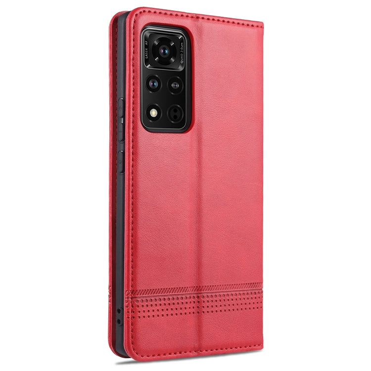 For Honor V40 5G AZNS Magnetic Calf Texture Horizontal Flip Leather Case with Card Slots & Holder & Wallet