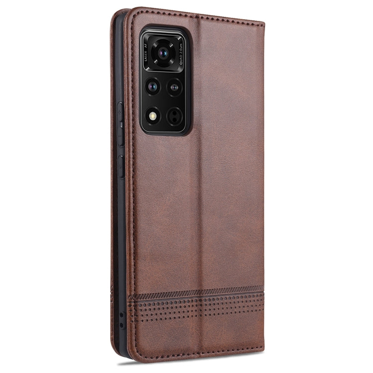 For Honor V40 5G AZNS Magnetic Calf Texture Horizontal Flip Leather Case with Card Slots & Holder & Wallet