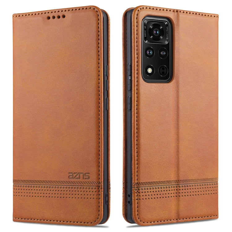 For Honor V40 5G AZNS Magnetic Calf Texture Horizontal Flip Leather Case with Card Slots & Holder & Wallet