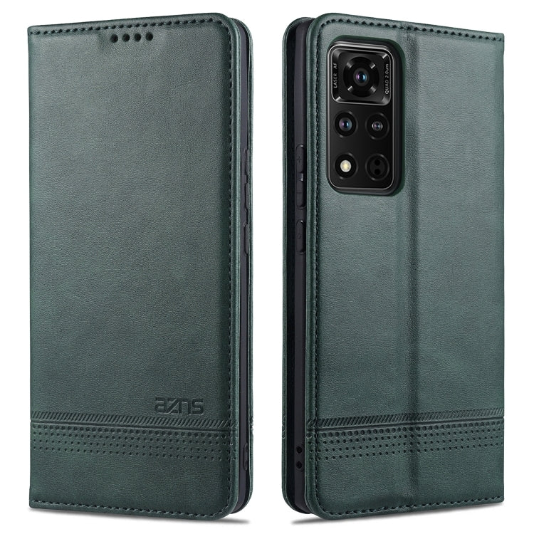 For Honor V40 5G AZNS Magnetic Calf Texture Horizontal Flip Leather Case with Card Slots & Holder & Wallet