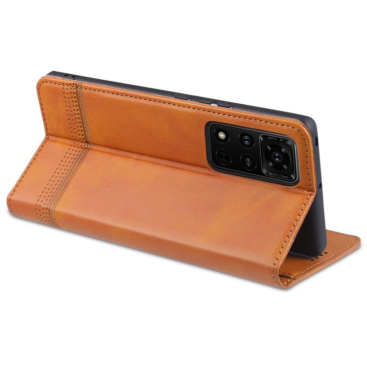 For Honor V40 5G AZNS Magnetic Calf Texture Horizontal Flip Leather Case with Card Slots & Holder & Wallet