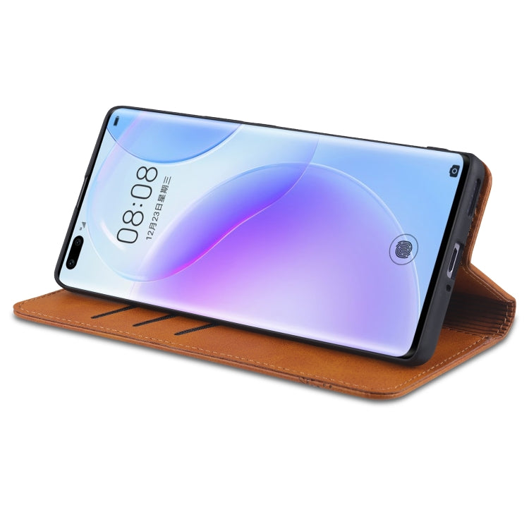 For Honor V40 5G AZNS Magnetic Calf Texture Horizontal Flip Leather Case with Card Slots & Holder & Wallet