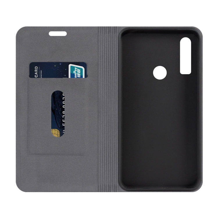 For Alcatel 1SE Light 4087U Canvas Three-color Stitching Business Horizontal Flip Leather Case with Holder & Card Slot