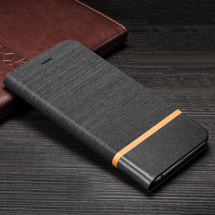For Alcatel 1SP 5030E Canvas Three-color Stitching Business Horizontal Flip Leather Case with Holder & Card Slot