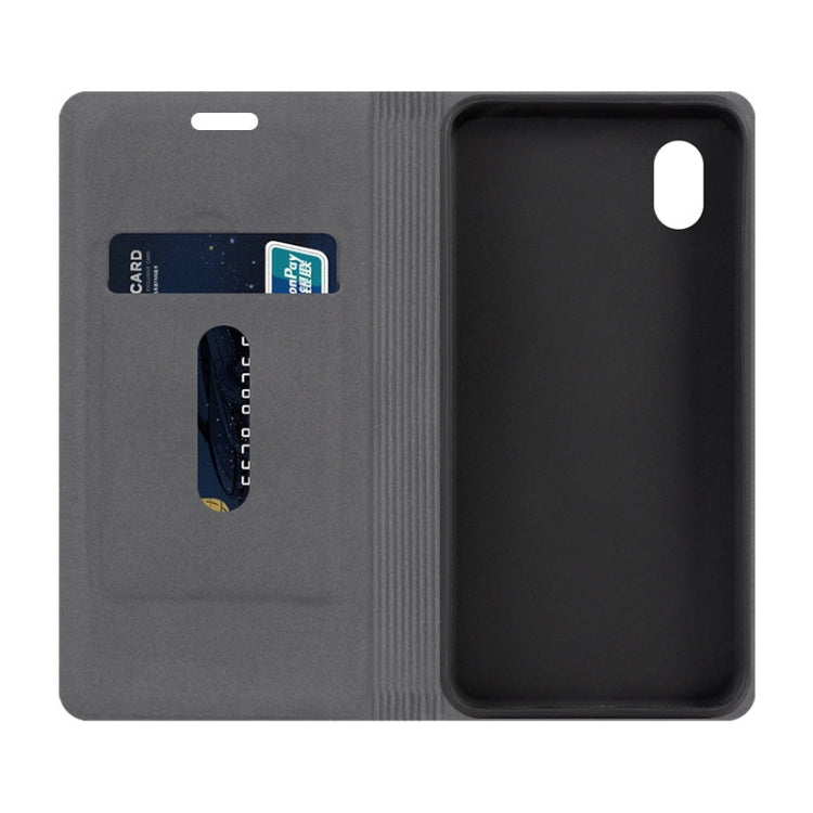 For Alcatel Aprise / Apprise Canvas Three-color Stitching Business Horizontal Flip Leather Case with Holder & Card Slot