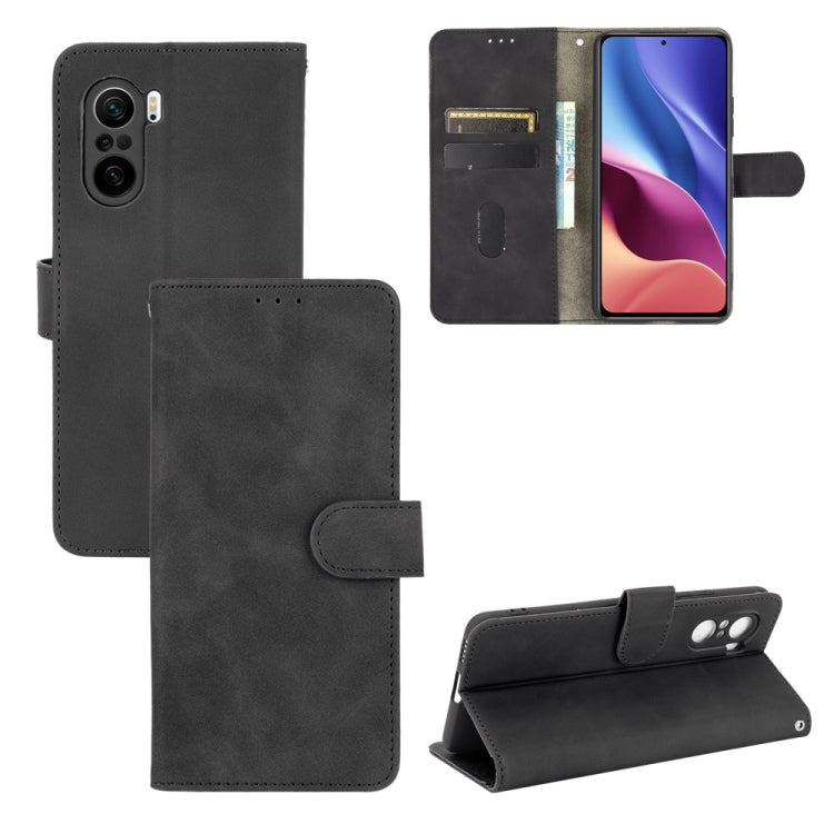 For Xiaomi Redmi K40 / K40 Pro Solid Color Skin Feel Magnetic Buckle Horizontal Flip Calf Texture PU Leather Case with Holder & Card Slots & Wallet