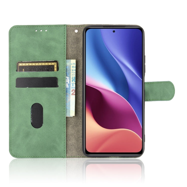 For Xiaomi Redmi K40 / K40 Pro Solid Color Skin Feel Magnetic Buckle Horizontal Flip Calf Texture PU Leather Case with Holder & Card Slots & Wallet