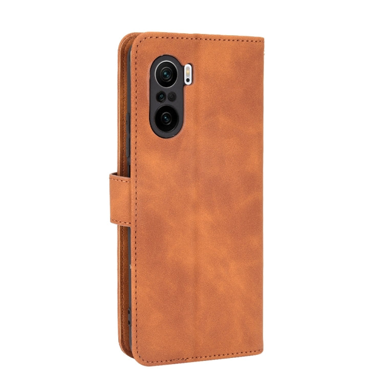 For Xiaomi Redmi K40 / K40 Pro Solid Color Skin Feel Magnetic Buckle Horizontal Flip Calf Texture PU Leather Case with Holder & Card Slots & Wallet