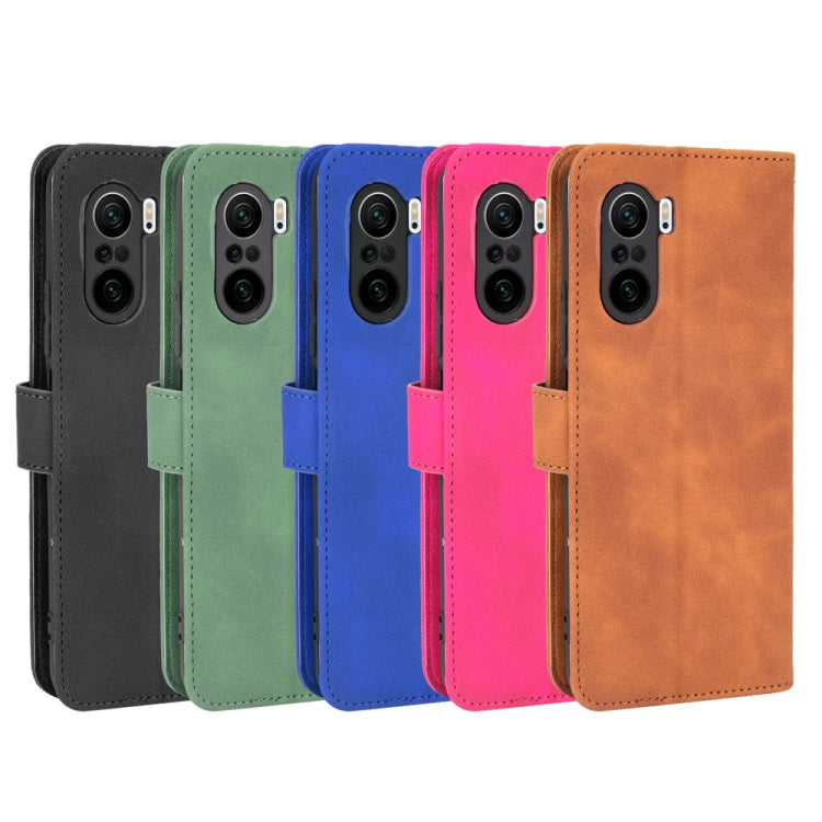 For Xiaomi Redmi K40 / K40 Pro Solid Color Skin Feel Magnetic Buckle Horizontal Flip Calf Texture PU Leather Case with Holder & Card Slots & Wallet