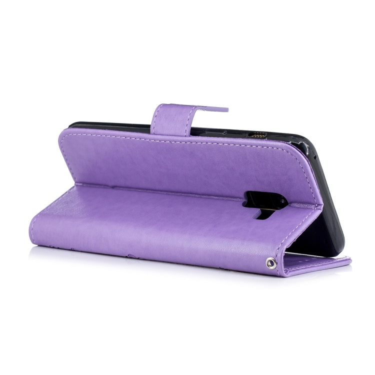For Galaxy A8 (2018) Plum Flowers Pattern Horizontal Flip Leather Case with Holder & Card Slots & Wallet & Lanyard