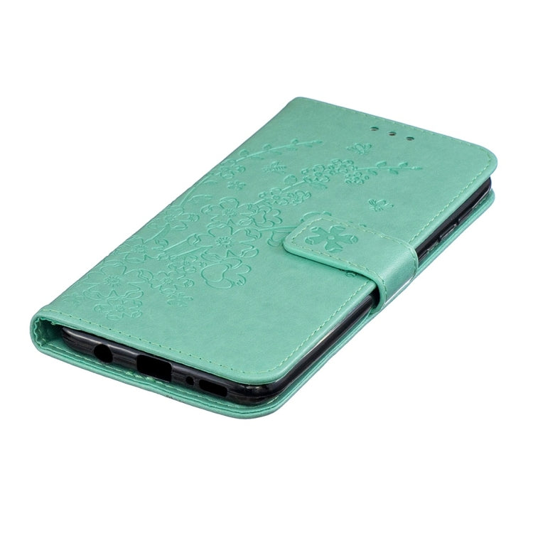For Galaxy A30 Plum Flowers Pattern Horizontal Flip Leather Case with Holder & Card Slots & Wallet & Lanyard