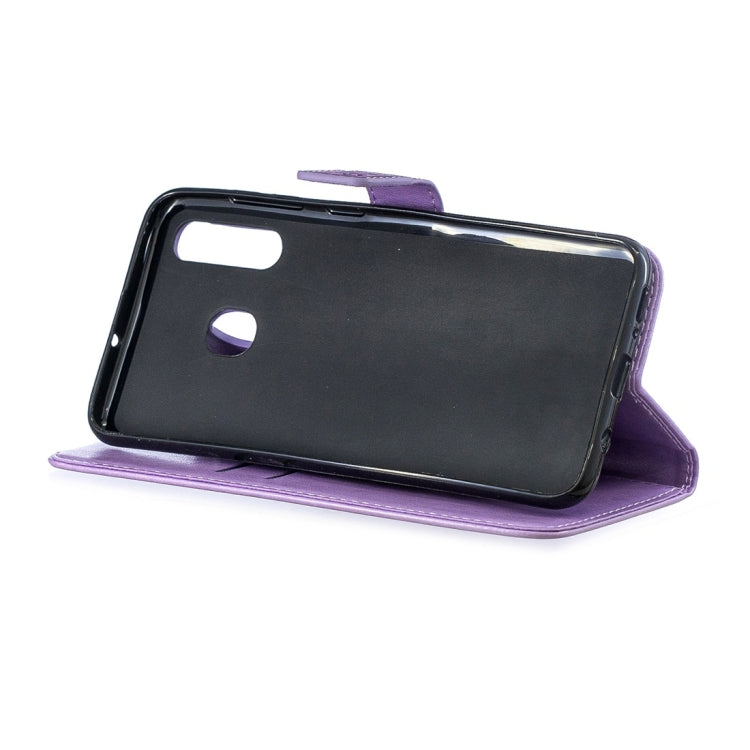 For Galaxy A30 Plum Flowers Pattern Horizontal Flip Leather Case with Holder & Card Slots & Wallet & Lanyard