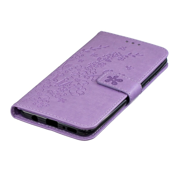 For Galaxy A30 Plum Flowers Pattern Horizontal Flip Leather Case with Holder & Card Slots & Wallet & Lanyard