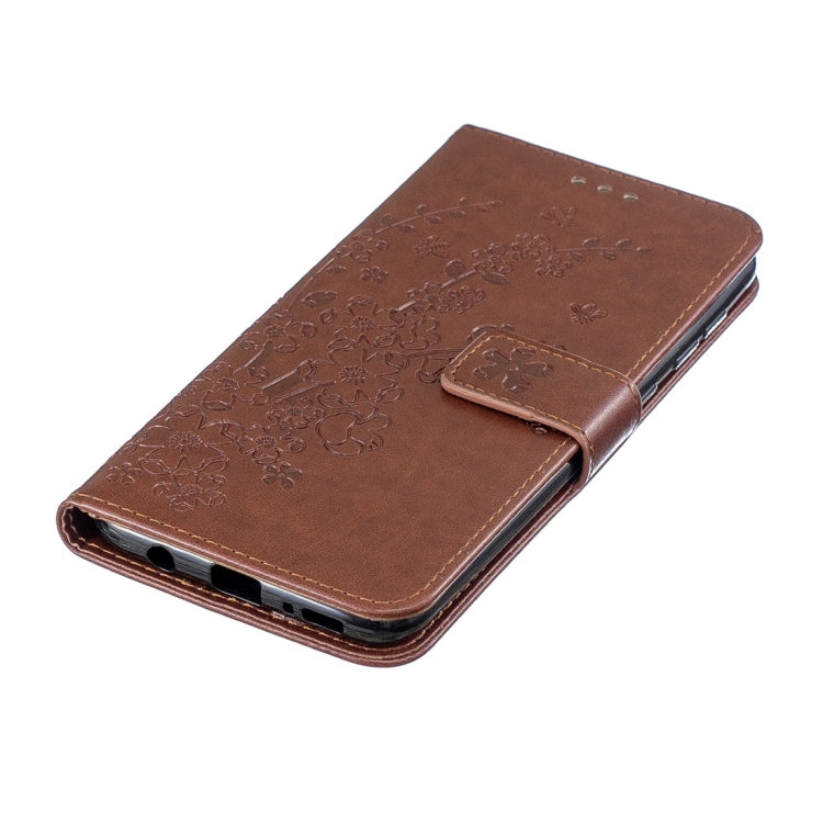 For Galaxy A30 Plum Flowers Pattern Horizontal Flip Leather Case with Holder & Card Slots & Wallet & Lanyard
