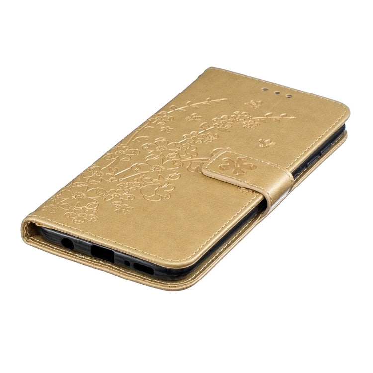 For Galaxy A30 Plum Flowers Pattern Horizontal Flip Leather Case with Holder & Card Slots & Wallet & Lanyard