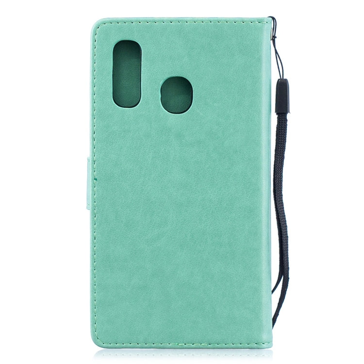 For Galaxy A40 Plum Flowers Pattern Horizontal Flip Leather Case with Holder & Card Slots & Wallet & Lanyard