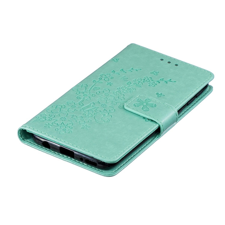 For Galaxy A40 Plum Flowers Pattern Horizontal Flip Leather Case with Holder & Card Slots & Wallet & Lanyard