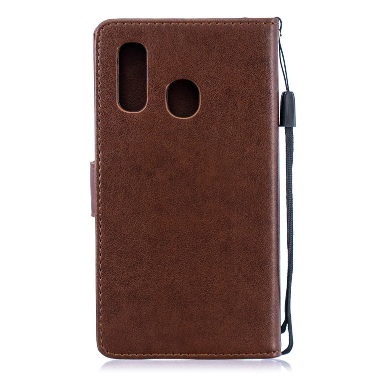 For Galaxy A40 Plum Flowers Pattern Horizontal Flip Leather Case with Holder & Card Slots & Wallet & Lanyard