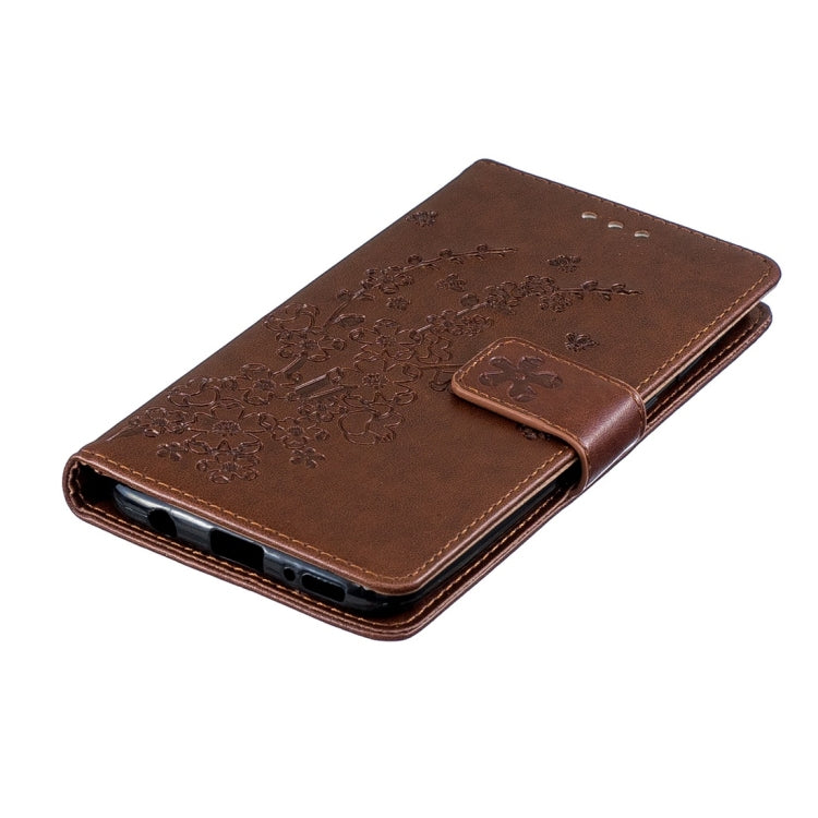 For Galaxy A40 Plum Flowers Pattern Horizontal Flip Leather Case with Holder & Card Slots & Wallet & Lanyard