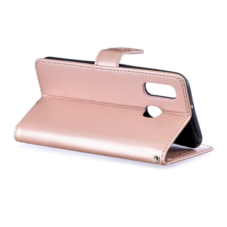 For Galaxy A40 Plum Flowers Pattern Horizontal Flip Leather Case with Holder & Card Slots & Wallet & Lanyard