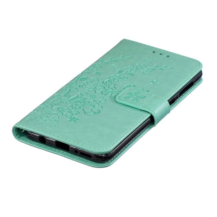 For Galaxy A50 Plum Flowers Pattern Horizontal Flip Leather Case with Holder & Card Slots & Wallet & Lanyard