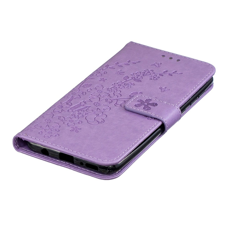 For Galaxy A50 Plum Flowers Pattern Horizontal Flip Leather Case with Holder & Card Slots & Wallet & Lanyard