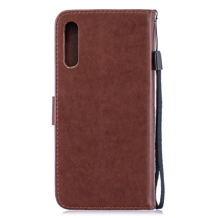For Galaxy A50 Plum Flowers Pattern Horizontal Flip Leather Case with Holder & Card Slots & Wallet & Lanyard