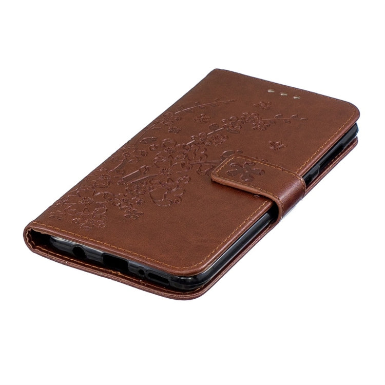 For Galaxy A50 Plum Flowers Pattern Horizontal Flip Leather Case with Holder & Card Slots & Wallet & Lanyard