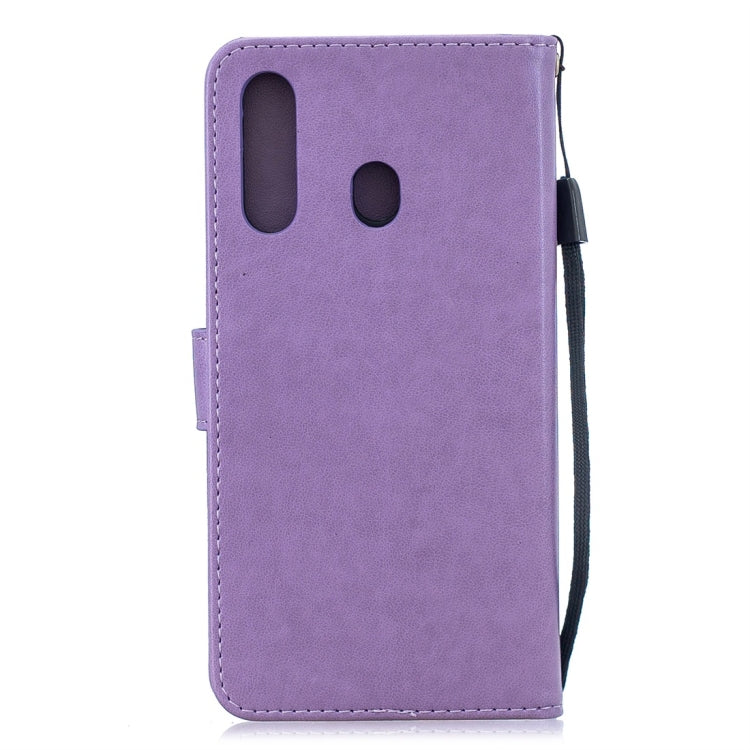 For Galaxy A60 Plum Flowers Pattern Horizontal Flip Leather Case with Holder & Card Slots & Wallet & Lanyard
