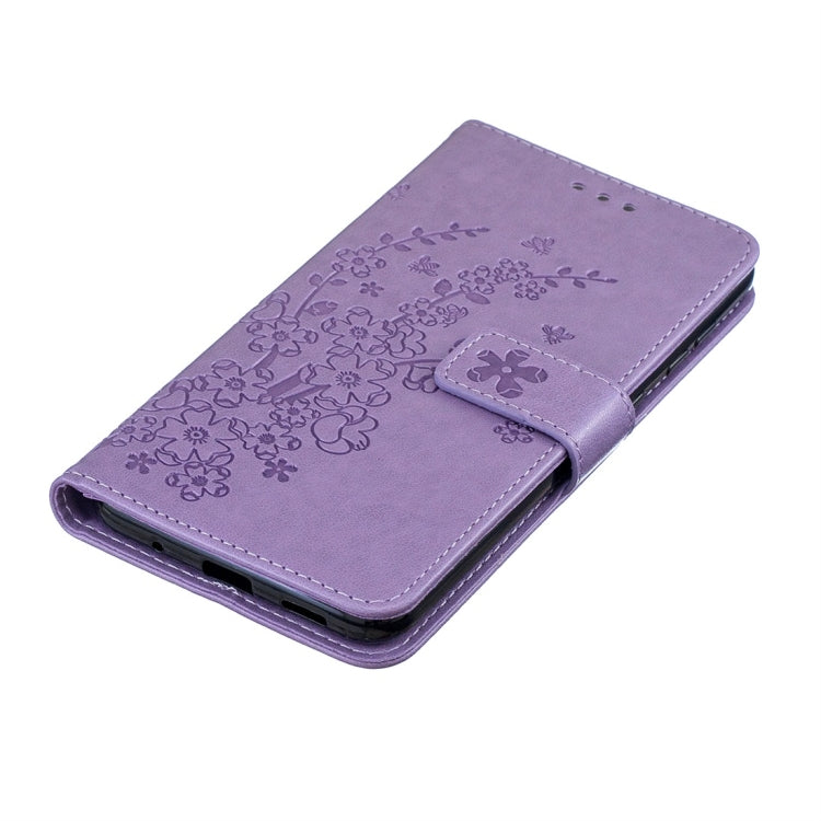 For Galaxy A60 Plum Flowers Pattern Horizontal Flip Leather Case with Holder & Card Slots & Wallet & Lanyard