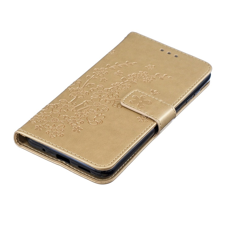 For Galaxy A60 Plum Flowers Pattern Horizontal Flip Leather Case with Holder & Card Slots & Wallet & Lanyard