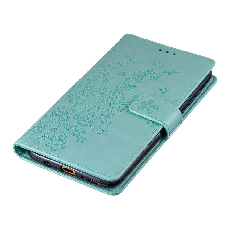 For Galaxy A70 Plum Flowers Pattern Horizontal Flip Leather Case with Holder & Card Slots & Wallet & Lanyard