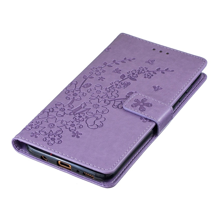 For Galaxy A70 Plum Flowers Pattern Horizontal Flip Leather Case with Holder & Card Slots & Wallet & Lanyard