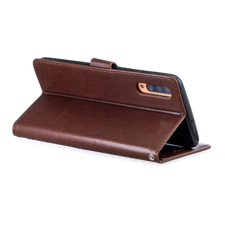 For Galaxy A70 Plum Flowers Pattern Horizontal Flip Leather Case with Holder & Card Slots & Wallet & Lanyard