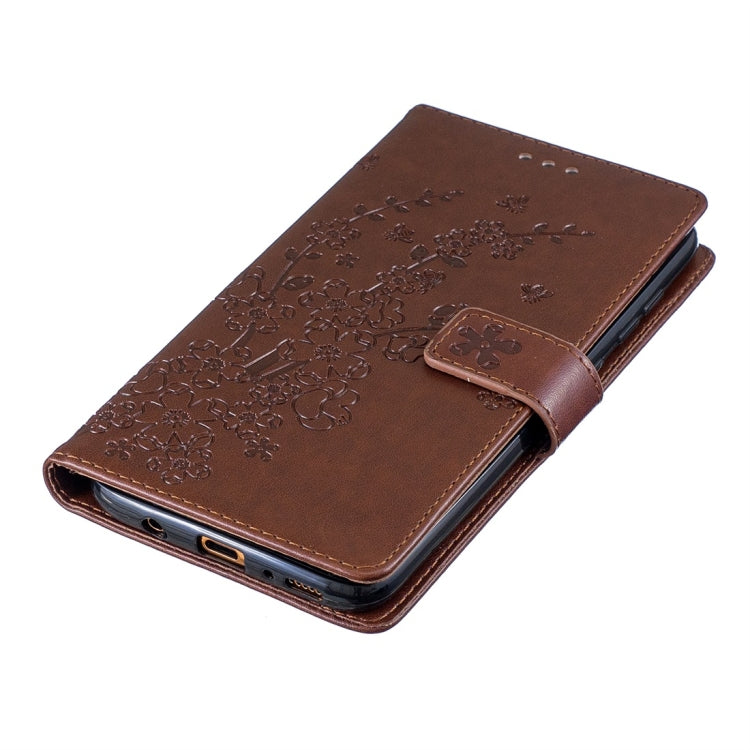 For Galaxy A70 Plum Flowers Pattern Horizontal Flip Leather Case with Holder & Card Slots & Wallet & Lanyard