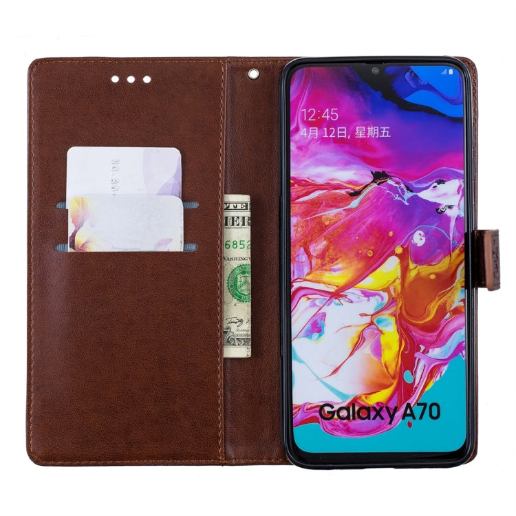 For Galaxy A70 Plum Flowers Pattern Horizontal Flip Leather Case with Holder & Card Slots & Wallet & Lanyard