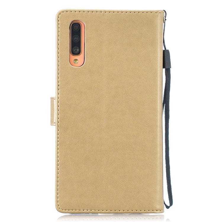 For Galaxy A70 Plum Flowers Pattern Horizontal Flip Leather Case with Holder & Card Slots & Wallet & Lanyard