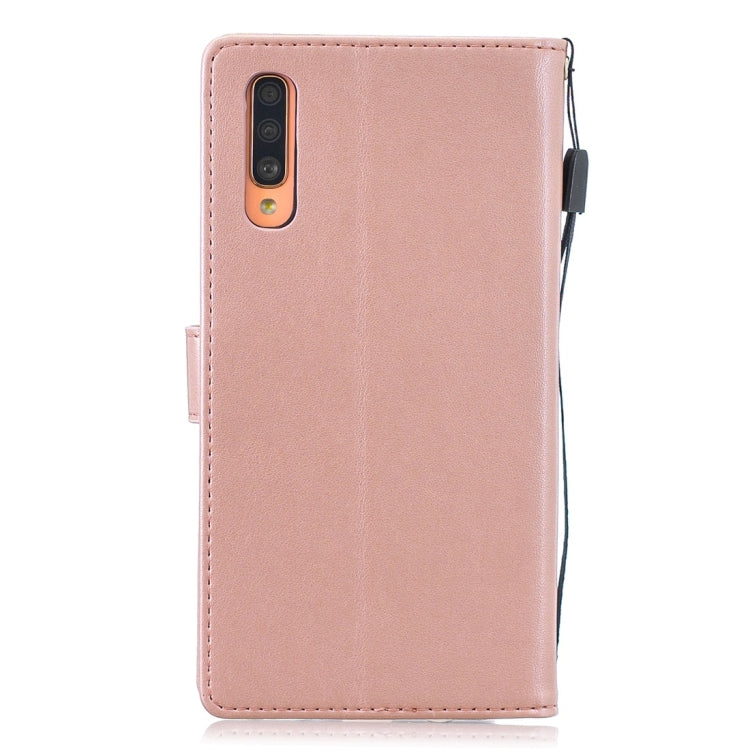 For Galaxy A70 Plum Flowers Pattern Horizontal Flip Leather Case with Holder & Card Slots & Wallet & Lanyard