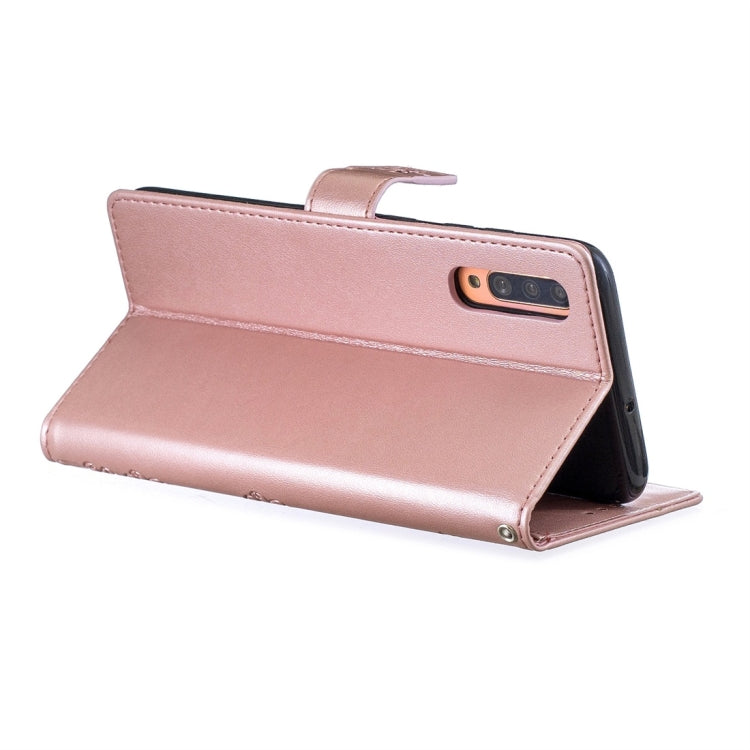 For Galaxy A70 Plum Flowers Pattern Horizontal Flip Leather Case with Holder & Card Slots & Wallet & Lanyard