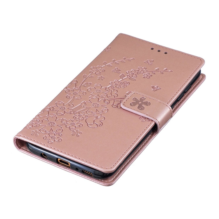 For Galaxy A70 Plum Flowers Pattern Horizontal Flip Leather Case with Holder & Card Slots & Wallet & Lanyard