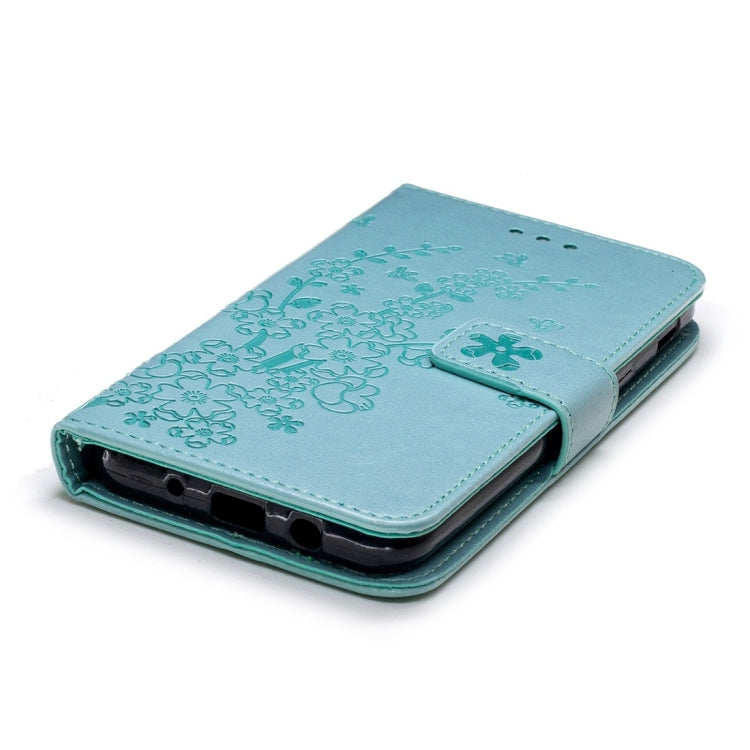 For Galaxy J3 (2018) Plum Flowers Pattern Horizontal Flip Leather Case with Holder & Card Slots & Wallet & Lanyard