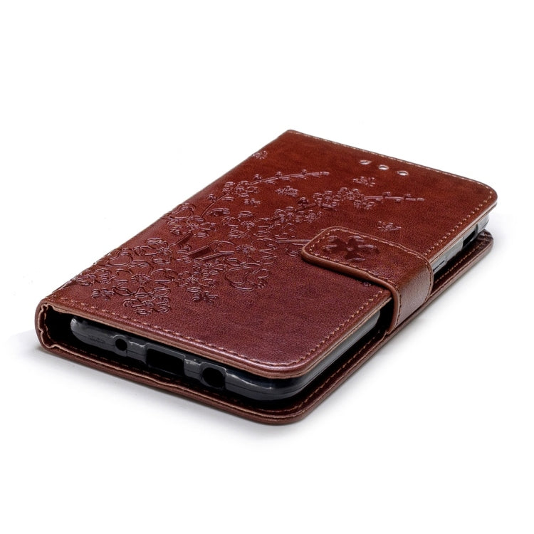 For Galaxy J3 (2018) Plum Flowers Pattern Horizontal Flip Leather Case with Holder & Card Slots & Wallet & Lanyard