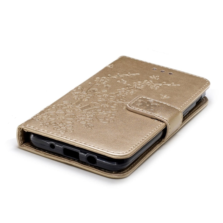 For Galaxy J3 (2018) Plum Flowers Pattern Horizontal Flip Leather Case with Holder & Card Slots & Wallet & Lanyard
