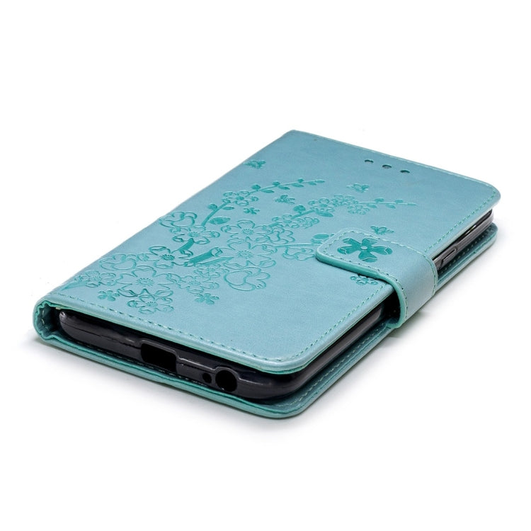 For Galaxy J4 (2018) Plum Flowers Pattern Horizontal Flip Leather Case with Holder & Card Slots & Wallet & Lanyard