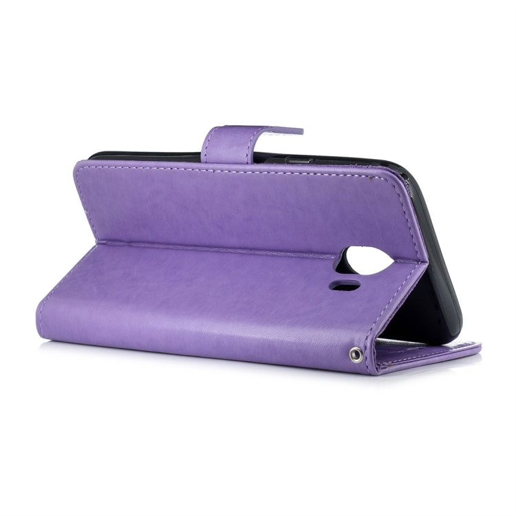 For Galaxy J4 (2018) Plum Flowers Pattern Horizontal Flip Leather Case with Holder & Card Slots & Wallet & Lanyard
