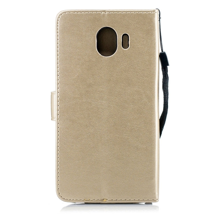 For Galaxy J4 (2018) Plum Flowers Pattern Horizontal Flip Leather Case with Holder & Card Slots & Wallet & Lanyard