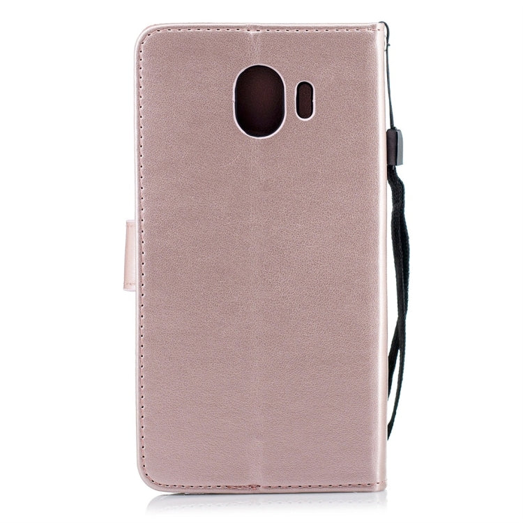 For Galaxy J4 (2018) Plum Flowers Pattern Horizontal Flip Leather Case with Holder & Card Slots & Wallet & Lanyard
