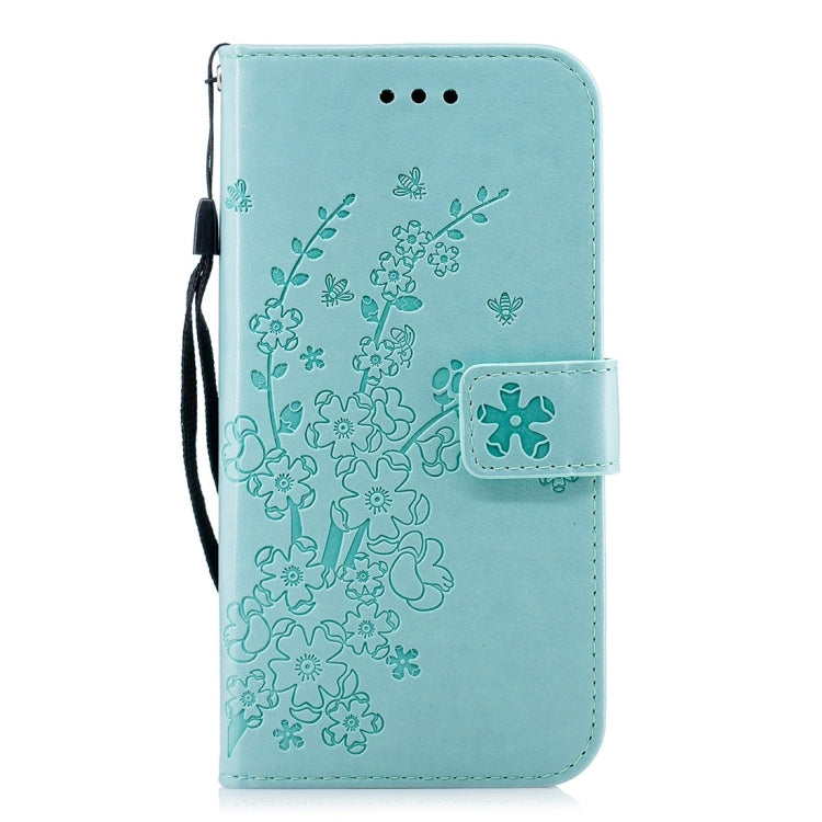 For Galaxy J6 (2018) Plum Flowers Pattern Horizontal Flip Leather Case with Holder & Card Slots & Wallet & Lanyard