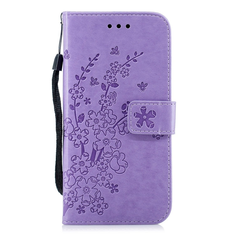 For Galaxy J6 (2018) Plum Flowers Pattern Horizontal Flip Leather Case with Holder & Card Slots & Wallet & Lanyard